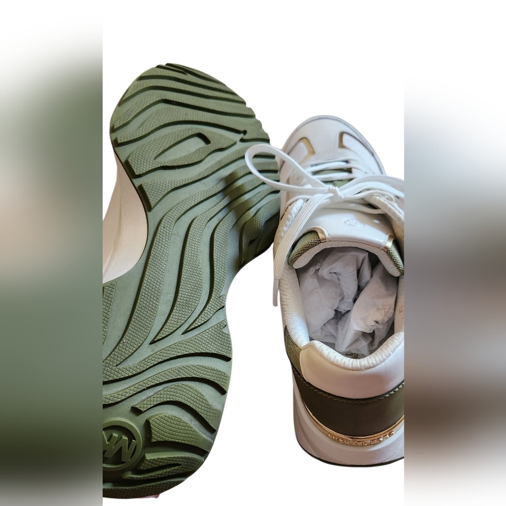 Michael Kors Women's Sneakers in Olive and White - Picture 5 of 5